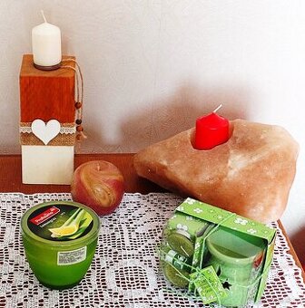 Svíčky, svícny, aromalampa