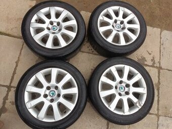 4ks Alu kola original Škoda 5x112  R16