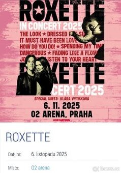 KATY PERRY Praha O2 arena (sektor 414) lístky na SEZENÍ.