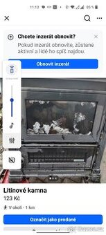 Krbová kamna litinová