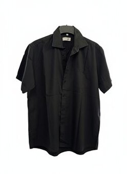 Pánská černá košile H Damiano | XXL (45) | Krátký rukáv