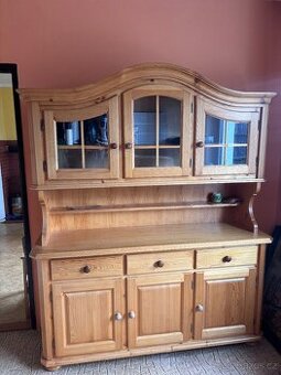 Retro kredenc / příborník / komoda / vitrína, masiv, bez vad