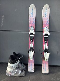 Dětské lyže ELAN SPICE, 90 cm + lyžáky LANGE