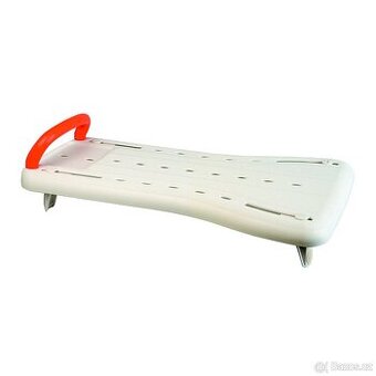 Univerzální plastové sedátko na vanu s podpůrným madlem.