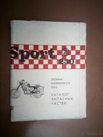 čz 250 sport- katalog náhradních dílů, orig.