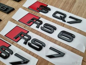 AUDI Napis logo znak S3 RS3 S4 RS4 S5 S7 RS7 RS6 SQ7 SQ8