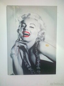 3 velké reprodukce na plátně - Marilyn Monroe, Buddha