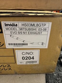 NOVÝ -  INVIDIA kompletní výfuk Mitsubishi lancer evo 8,9