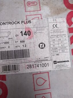 Fasádní vata s podélným vláknem Rockwool Frontrock Plus tl. - 1