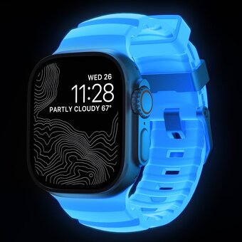 Apple watch Nomad Rocky Point Band Icy Blue Glow/Natural