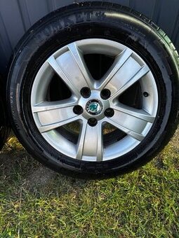 Prodám Alu r15 5x112 s letní pneu 195/65