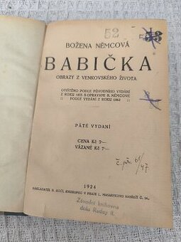 Stará kniha - Babička - Božena Němcová (1924)
