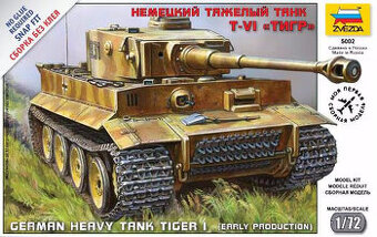 Německý tank Tiger I | Zvezda | 5002 | 1:72 | Raná výroba