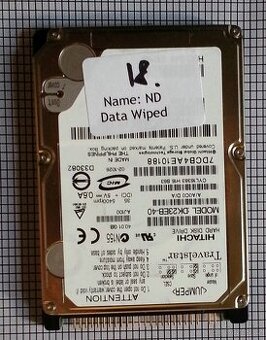 2.5" HDD PATA IDE 40GB - testovane