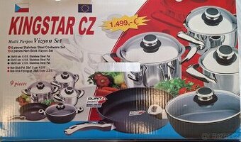 Sada KINGSTAR nerez nádobí 9 dílů pro indukci