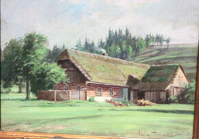 Václav Toman (1896-1962) olej (tempera) na kartonu 20,5 x 25