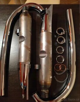 Výfuky kolena matice objímky řídítka rámeček předního světla