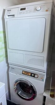 Prodám pračku a sušičku  Miele W3985/T8967WP-věž