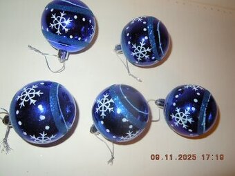 Vánoční ozdoby modré 5 ks