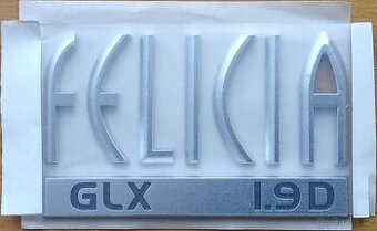 ORIGINÁLNÍ NÁPIS ŠKODA FELICIA GLX 1.9 D