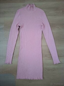 Růžové svetrové šaty - FBSISTER, velikosti L