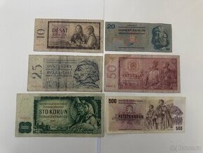 Bankovky Československo - socialismus - sada ČSSR