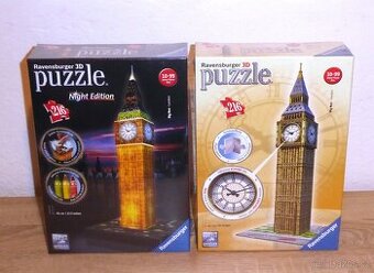 Ravensburger 3D puzzle BIG BEN, volné již jen to první.