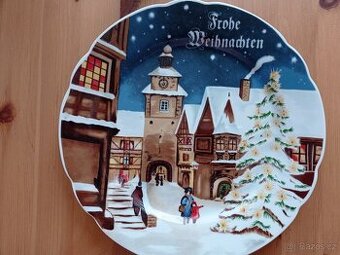 Retro dekorativní vánoční talíř Kahla