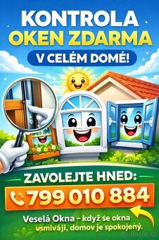 Servis oken, promazání a výměna těsnění