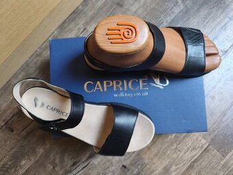 Černé kožené letní boty CAPRICE v.39H - top stav