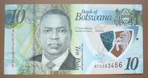 Bankovka, Botswana, 10 pula, ročník 2020