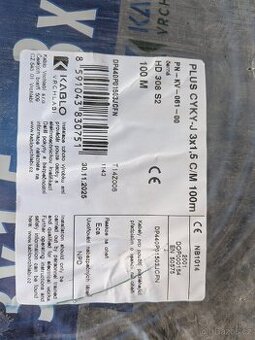 Kabel klubko 100m 1.5mm cyky-j 2kusy