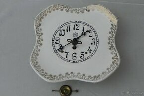 Staré porcelánové hodiny Junghans