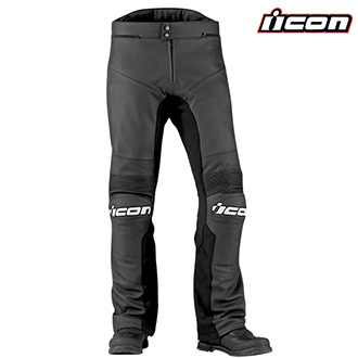 Icon Overlord - kvalitní moto kožené kalhoty jako NOVÉ