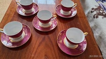 Karlovarská porcelán - šálky s podšálky