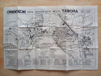 Orientační mapa Tábor, z r. 1920