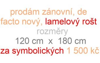 Lamelový rošt do postele (120 x 180)