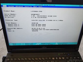 Fujitsu Lifebook E556 /i5/ram16gb/ssd512 intel