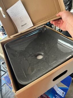 2x Skřipňka 60 umyvadlo Ravak šedé