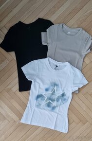 3x triko s krátkým rukávem, vel XS