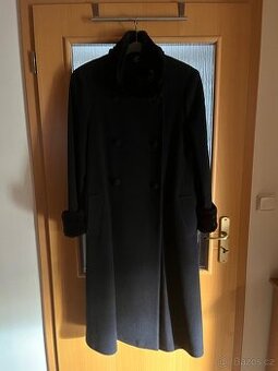Vlněný dlouhý dámský kabát, vel. 42