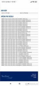 Bmw 7 F01 F02 F03 F04 a BMW 5 grand Turismo F07 zad. destičk