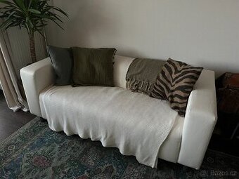 Kožená bílá sedačka / gauč IKEA