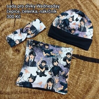 Souprava pro dívky Wednesday s čepicí
