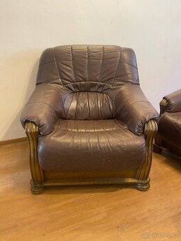 Prodám kožená křesla - zachovalý stav