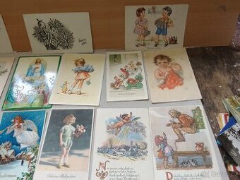 Pohllednice M.F. Kvěchová, církevní a jiné.