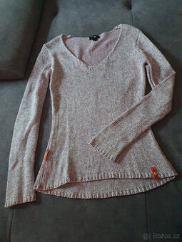 Benny Fish bílorůžový pletený svetr, vel. XL