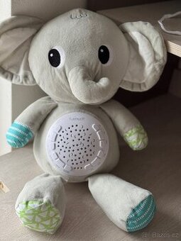 Milly Mally plyšový usínáček sloník s projektorem šedá