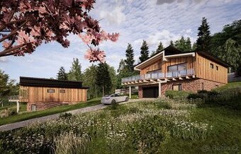 Rodinný dům z masivního dřeva v srdci Beskyd