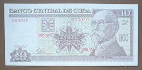 Bankovka, Kuba 10 pesos, ročník 2015 - 1